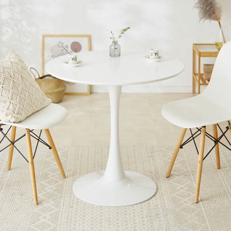 ダイニングテーブル 丸テーブル 白 幅60cm 組み立て簡単 お手入れ簡単