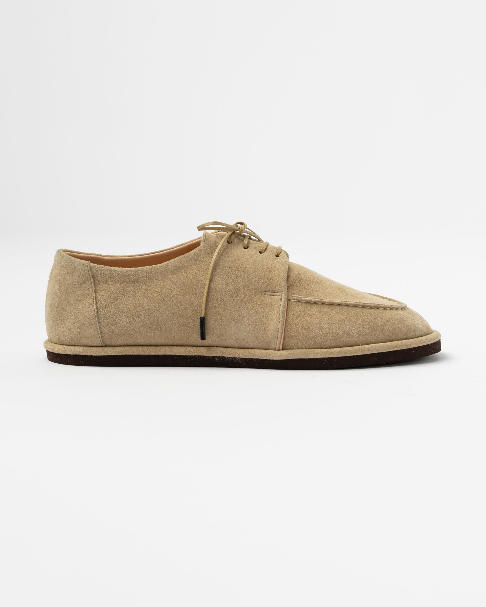 Auralee Leather Shoes in Beige Curated at Jake and Jones