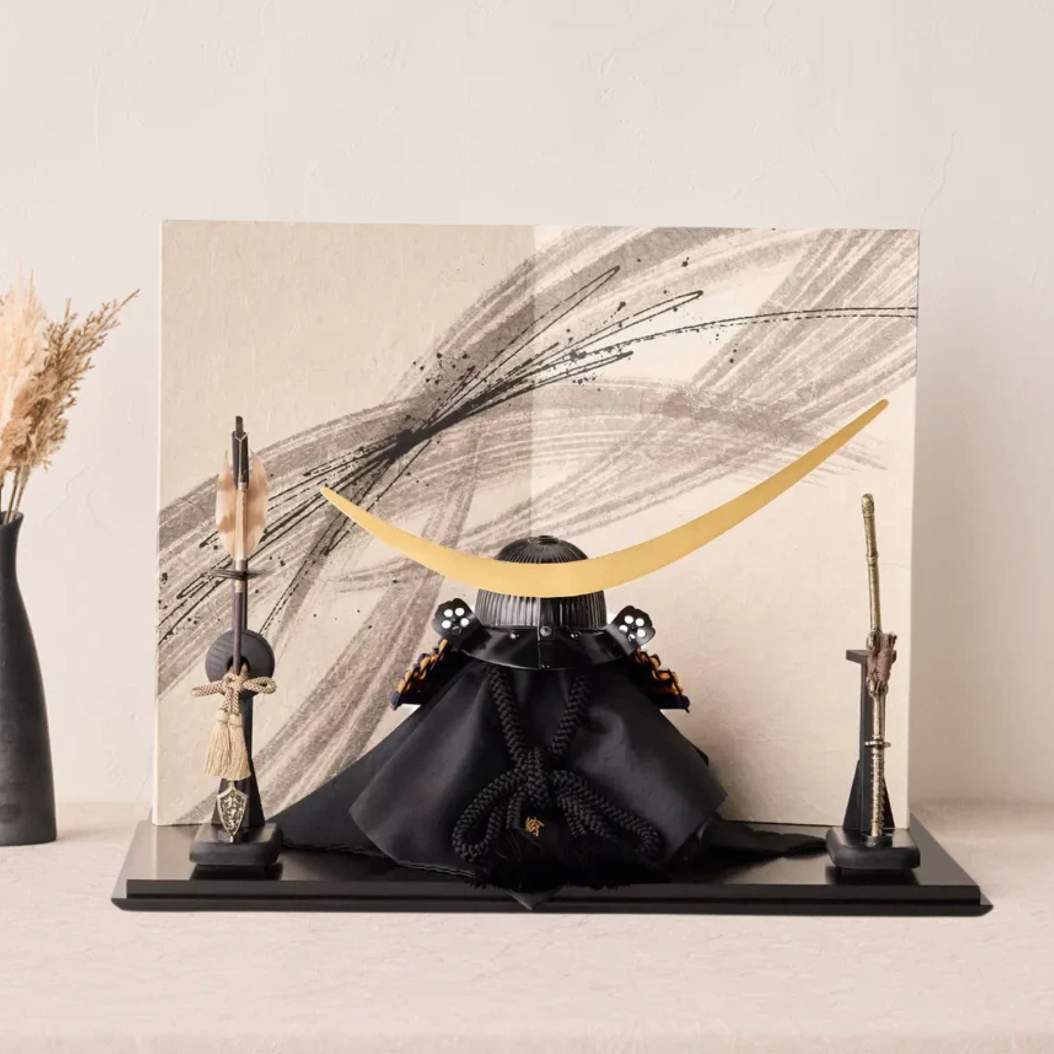 兜飾りセット | 戦国名将 伊達政宗 1/3スケール | 墨流の飾り | 鈴甲子