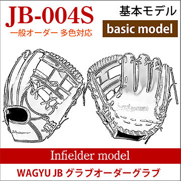 オーダー】【内野手】硬式WAGYU JB(和牛JB)多色オーダーグラブ JB-004S