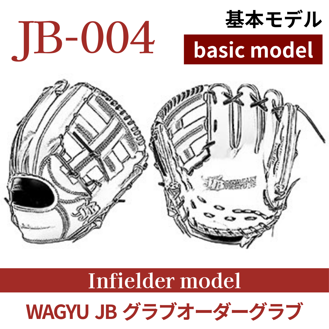 オーダー】【内野手】硬式WAGYU JB(和牛JB)オーダーグラブ JB-004