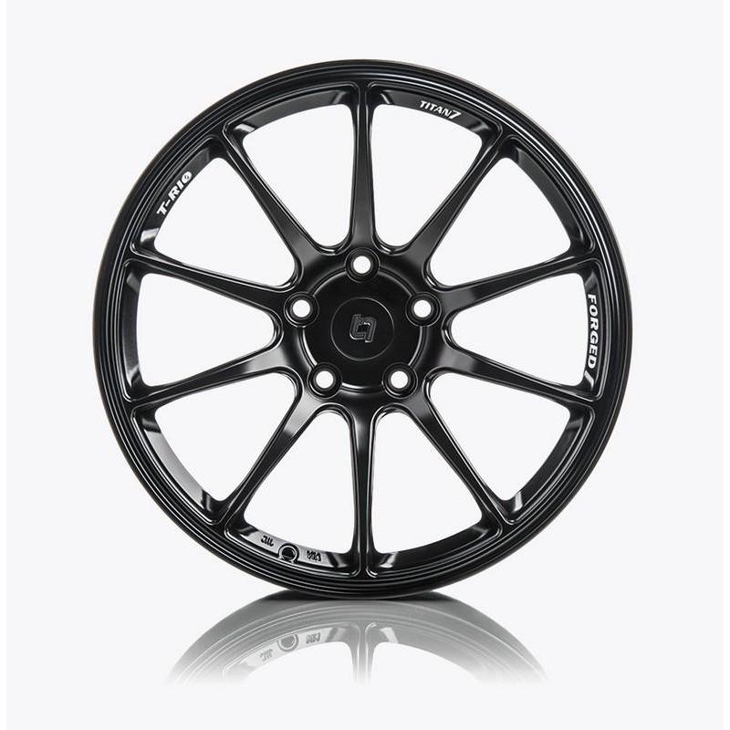 Titan 7 18 Inch T-R10 Machine Black Forged Wheels For Honda Civic Type