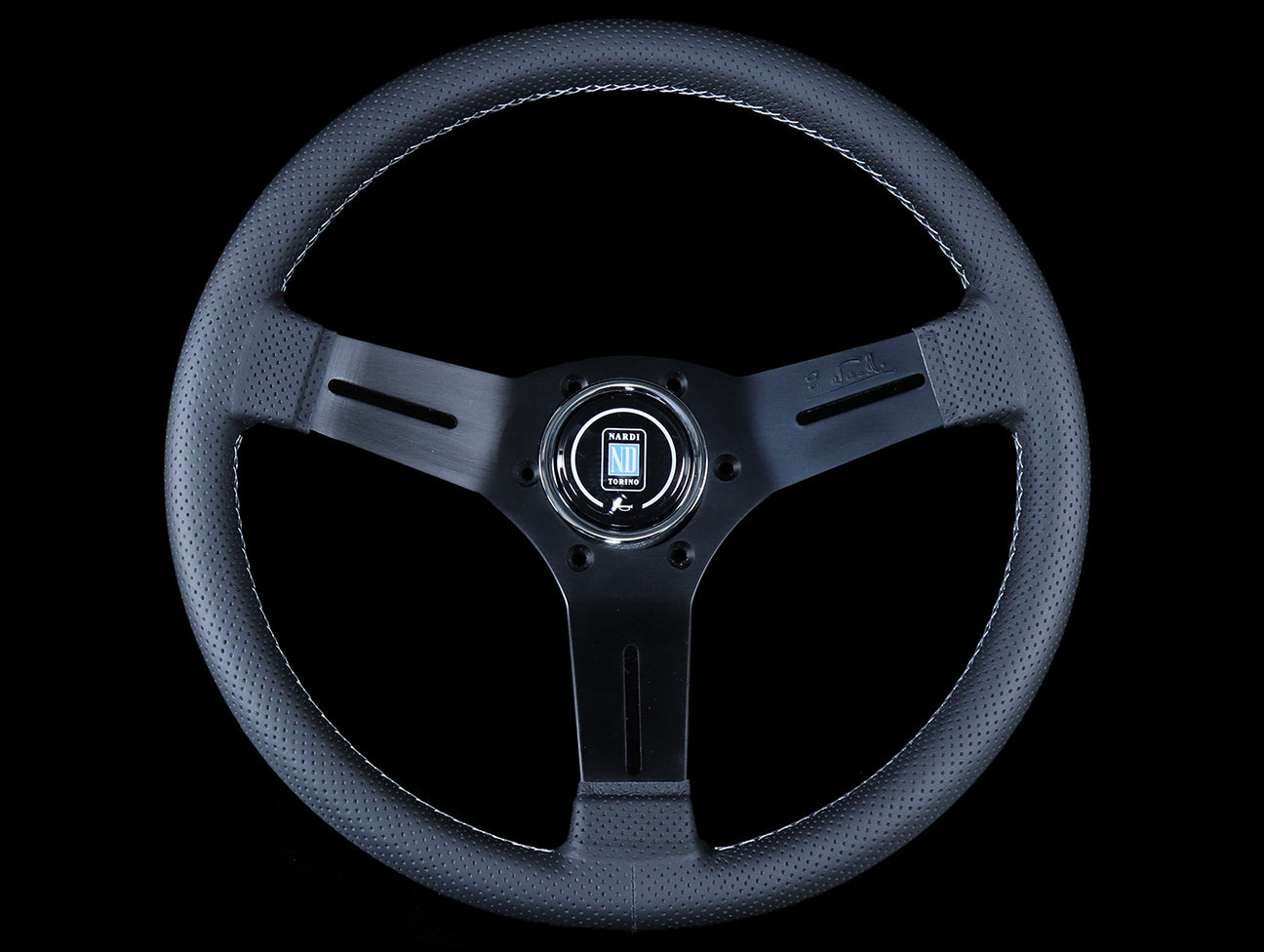 Nardi Competition 330mm Steering Wheel - Black Perforated Leather