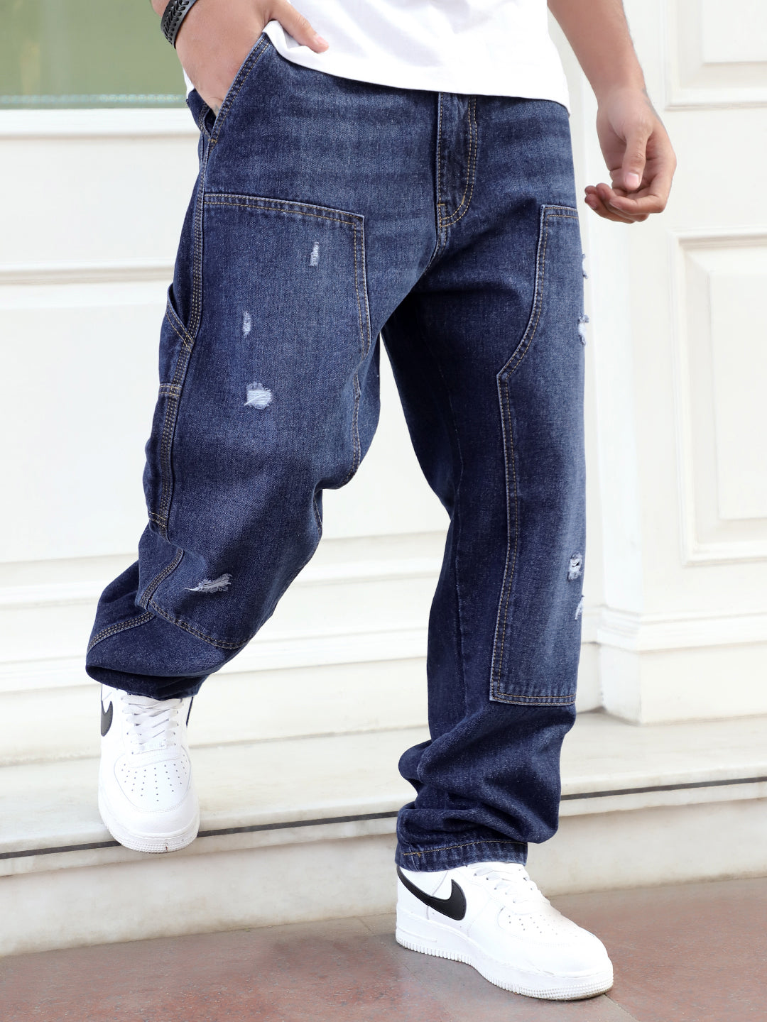 Royal Stitch Dark Blue Denim Jeans for Men | Jimmy Luxury