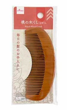 070898 天然桃の木素材櫛5.5*11.7センチ