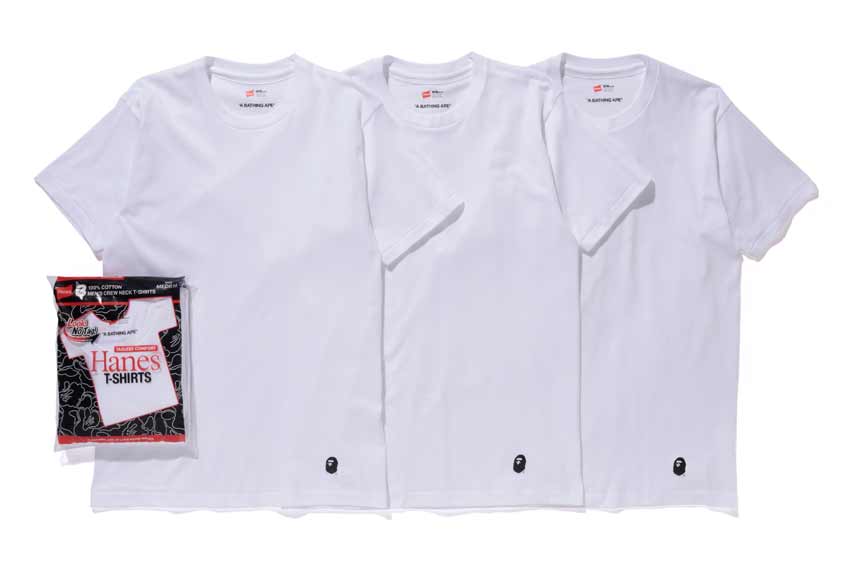 A BATHING APE® x HANES 3P T-SHIRTS | bape.com