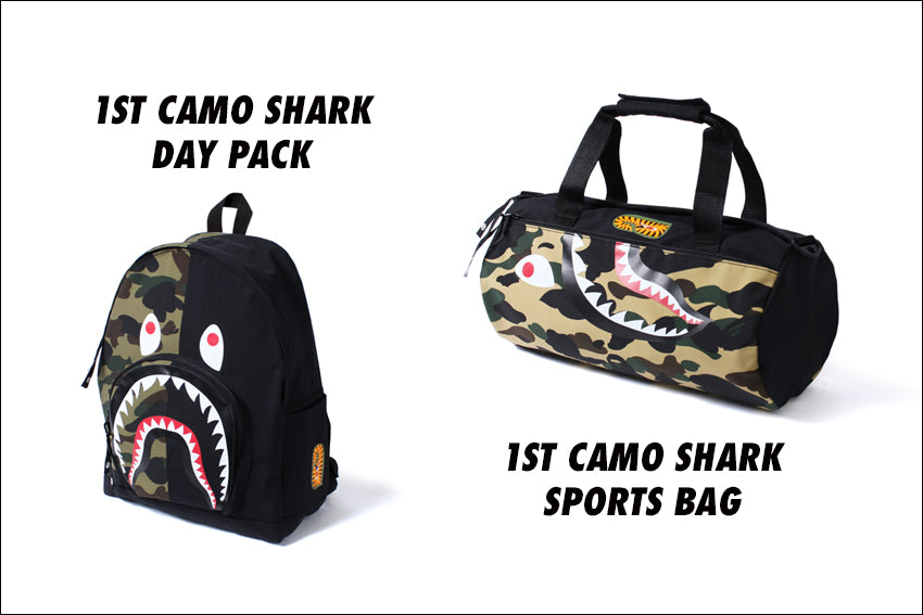 1ST CAMO SHARK DAY PACK / 1ST CAMO SHARK SPORTS BAG | bape.com