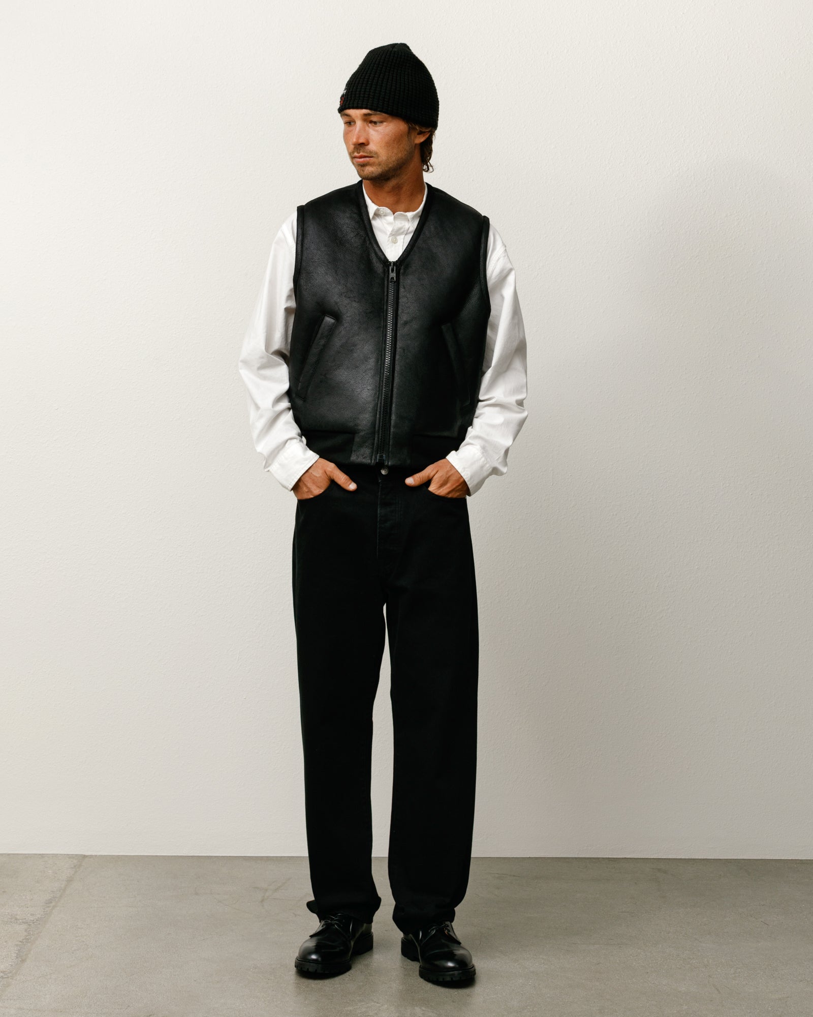 Shearling Vest – Black | Outerwear | Stüssy Japan