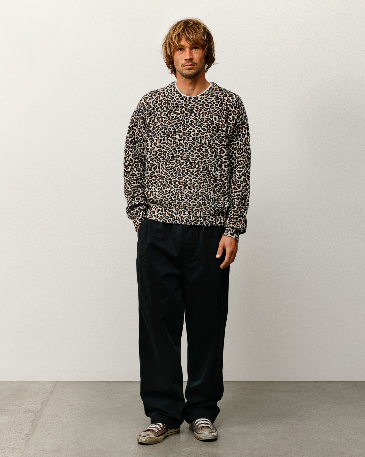 Leopard Sweater – Leopard | Tops & Knits | Stüssy Japan