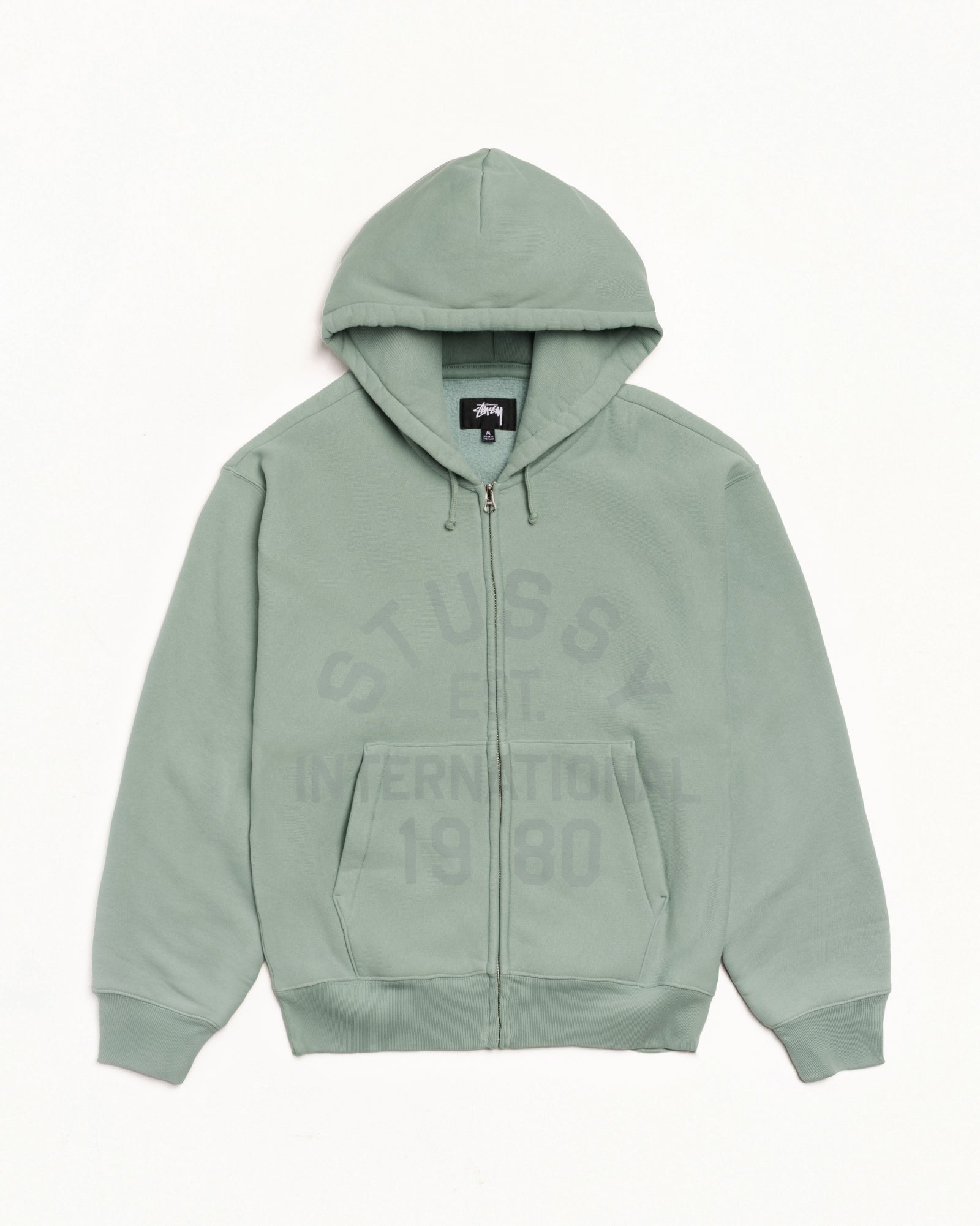 Established Zip Hoodie – Grey Green | Sweats | Stüssy Japan