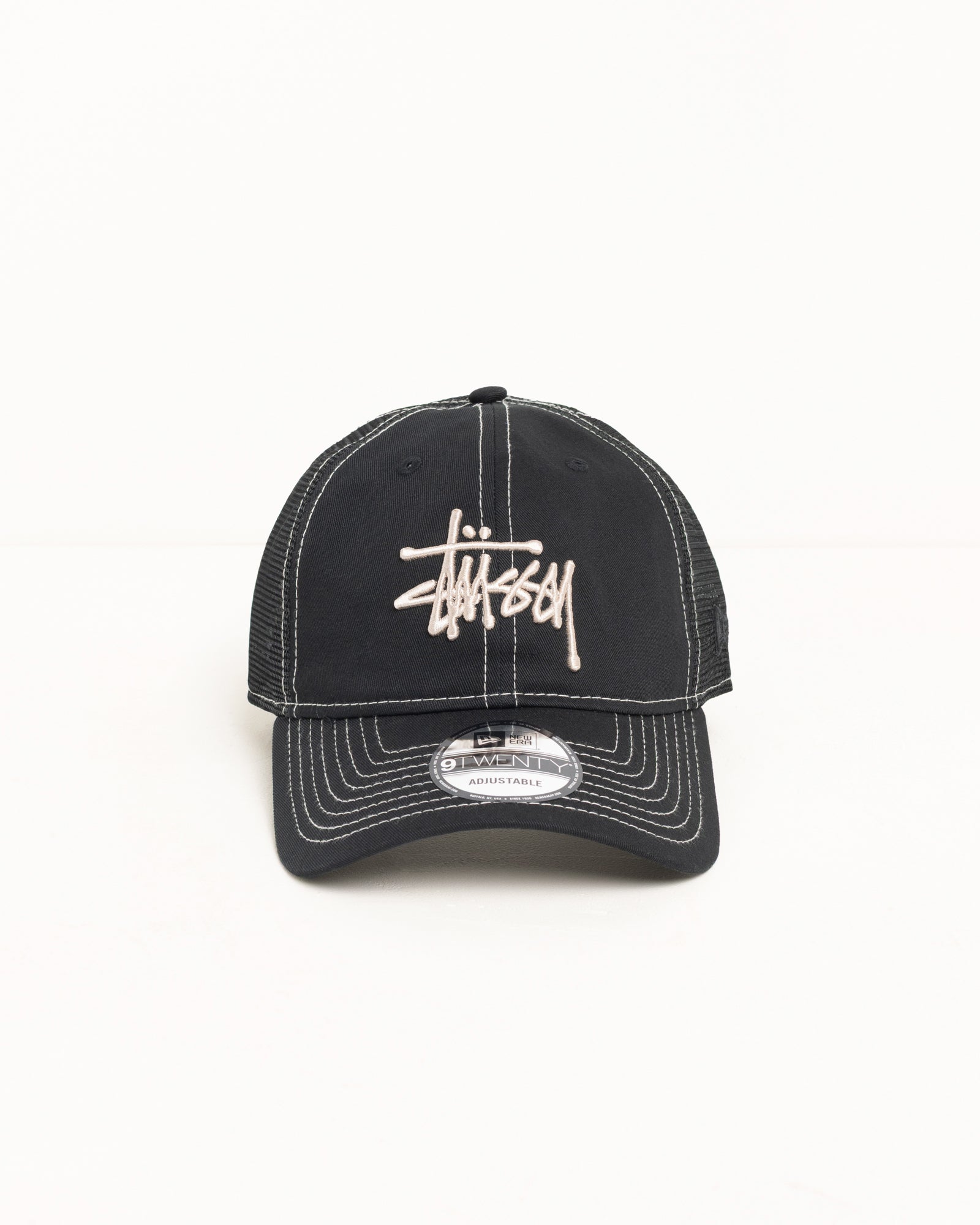 New Era 9TWENTY Basic Trucker – Black | Headwear | Stüssy Japan