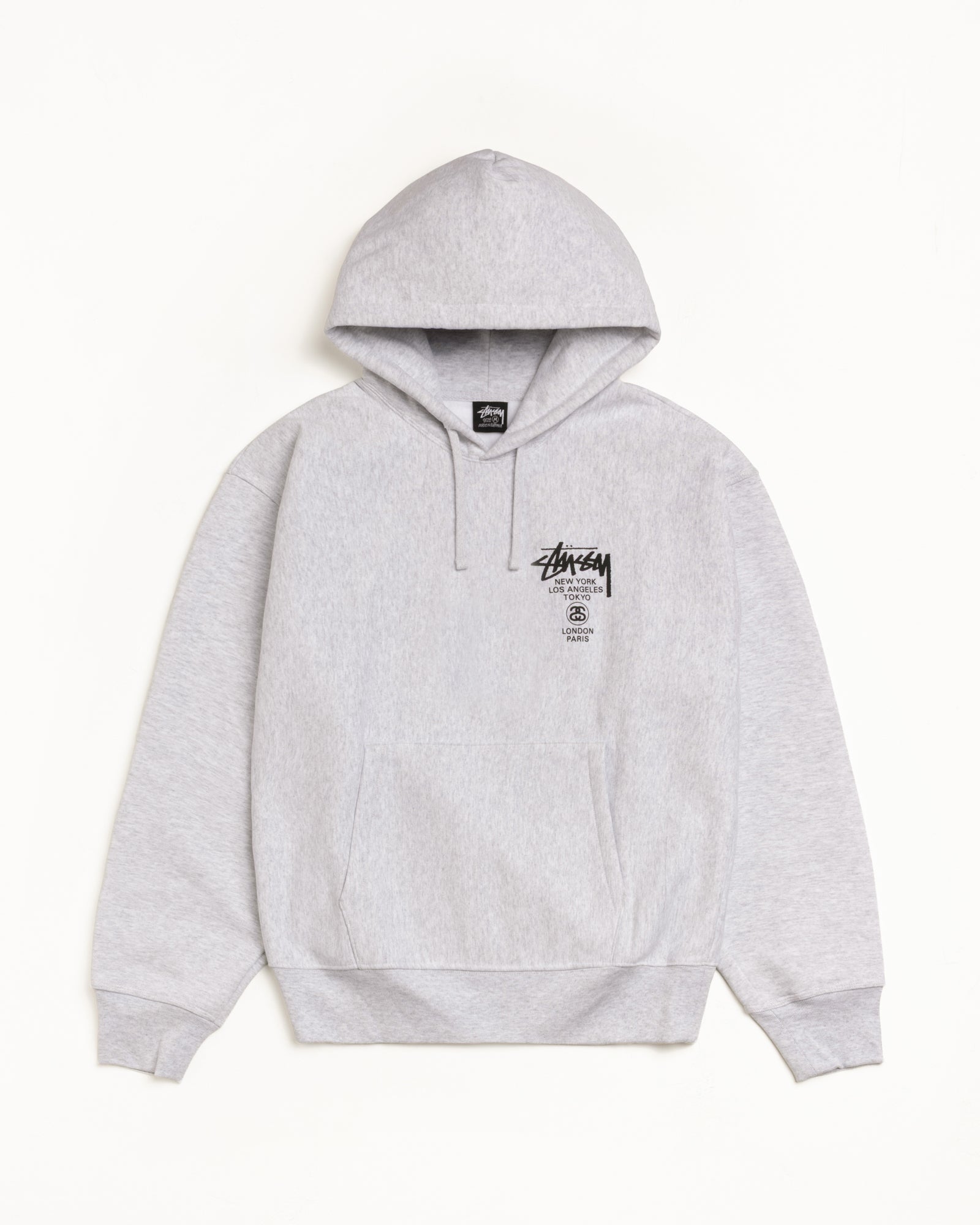 World Tour Hoodie – Ash Heather | Sweats | Stüssy Japan