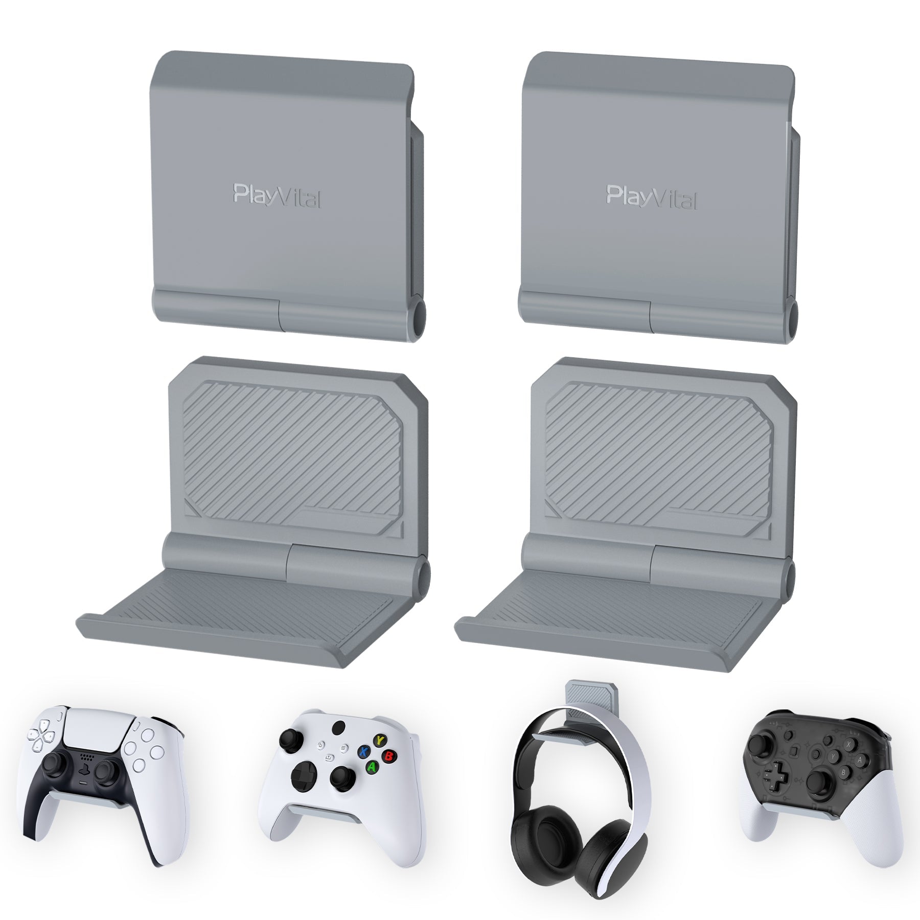 PlayVital 4セット FOLD コントローラー壁掛けマウント (PS5&PS4&Xbox