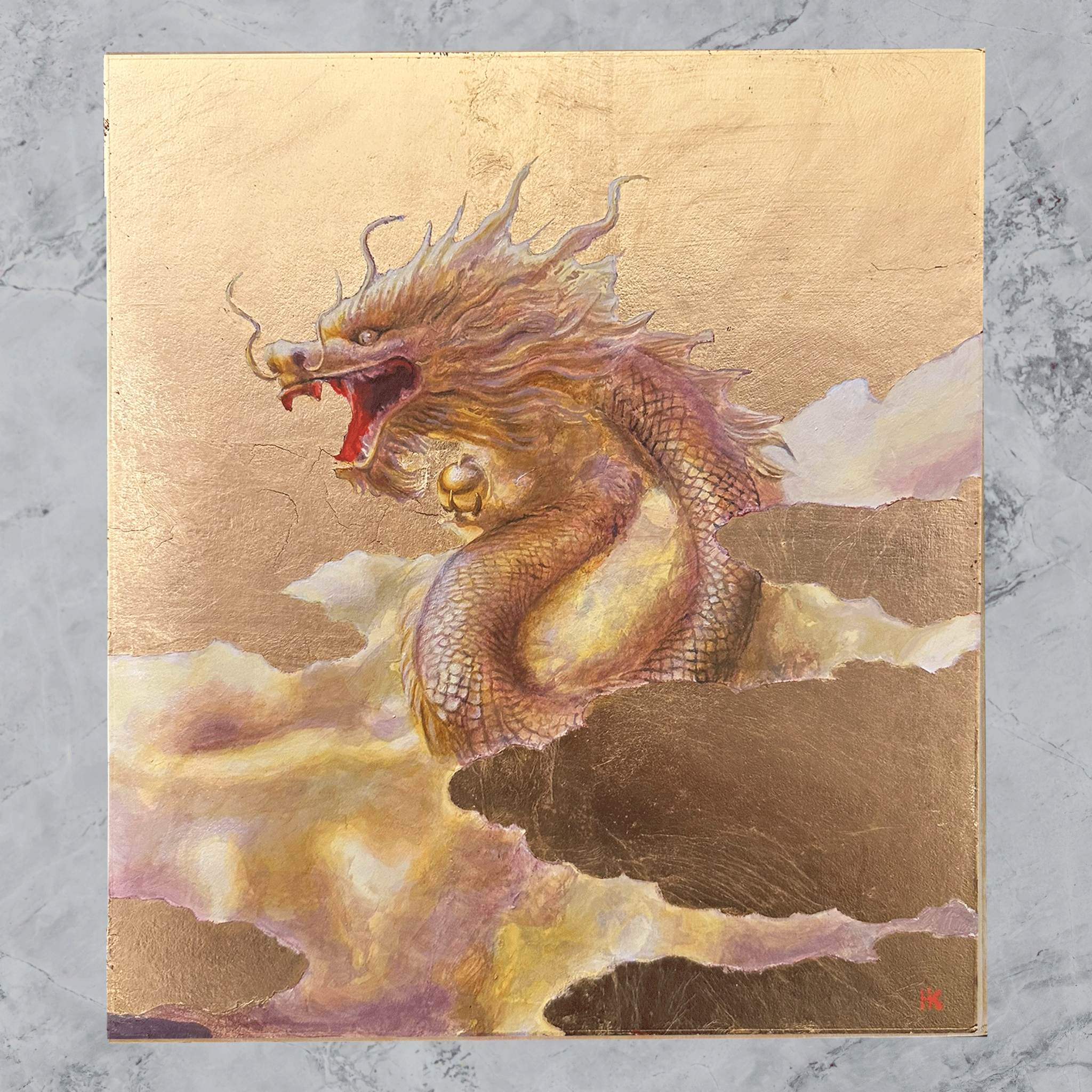 開運色紙-金龍(273㎜×242㎜) – Kuronuma Art