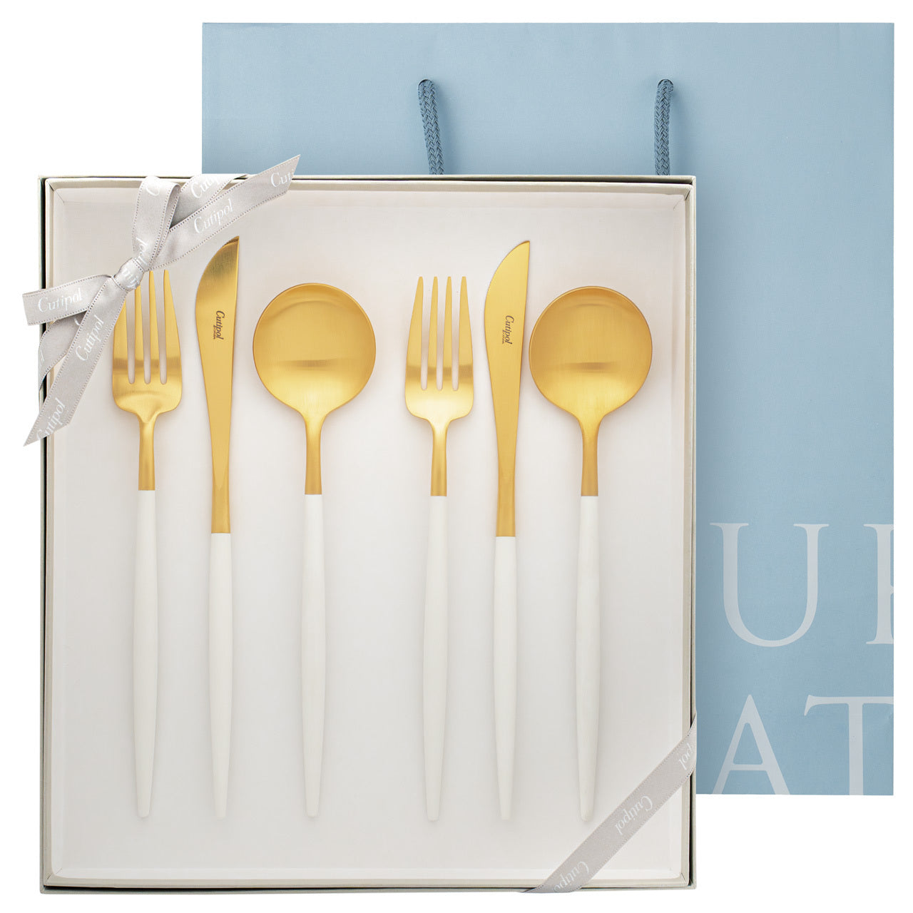 クチポール GOA ディナー 6本 ギフトセット ホワイトゴールド 白化粧箱