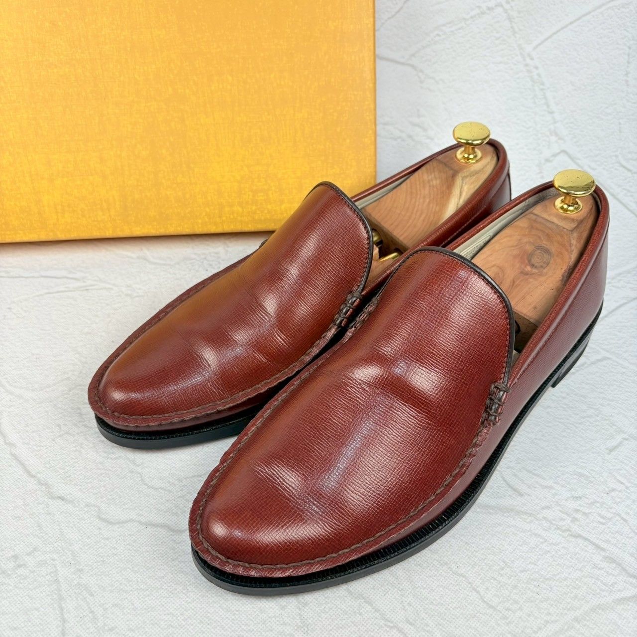 美品】REGAL リーガル コブラヴァンプ ローファー シボ革 茶 26 / 26.5