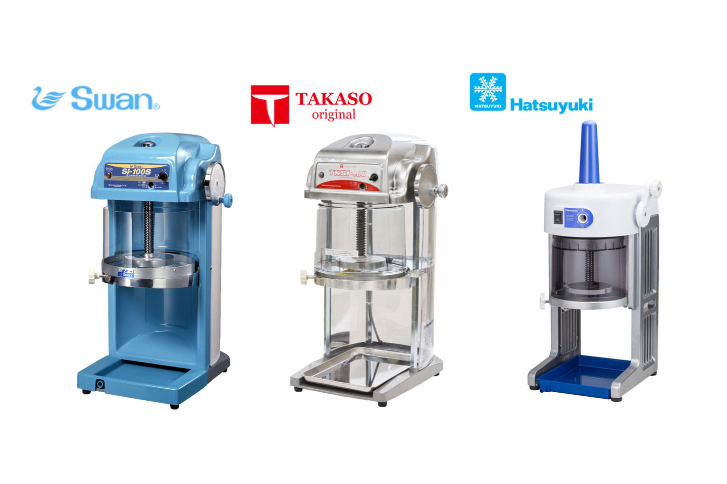 SWANと初雪はどっちがいいの？｜業務用 かき氷機専門通販サイト 高橋総本店