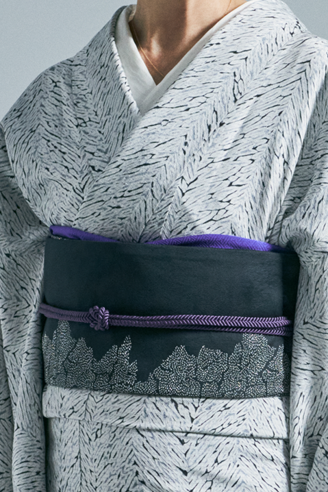 帯揚げ｜紗綾形 紫｜KAPUKI別注色｜衿秀｜正絹