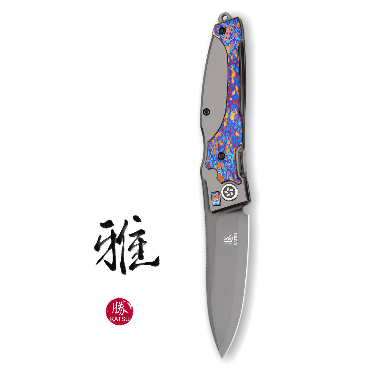 KATSU KS-T1, Zirconium + Titanium Alloy Handle with Timascus