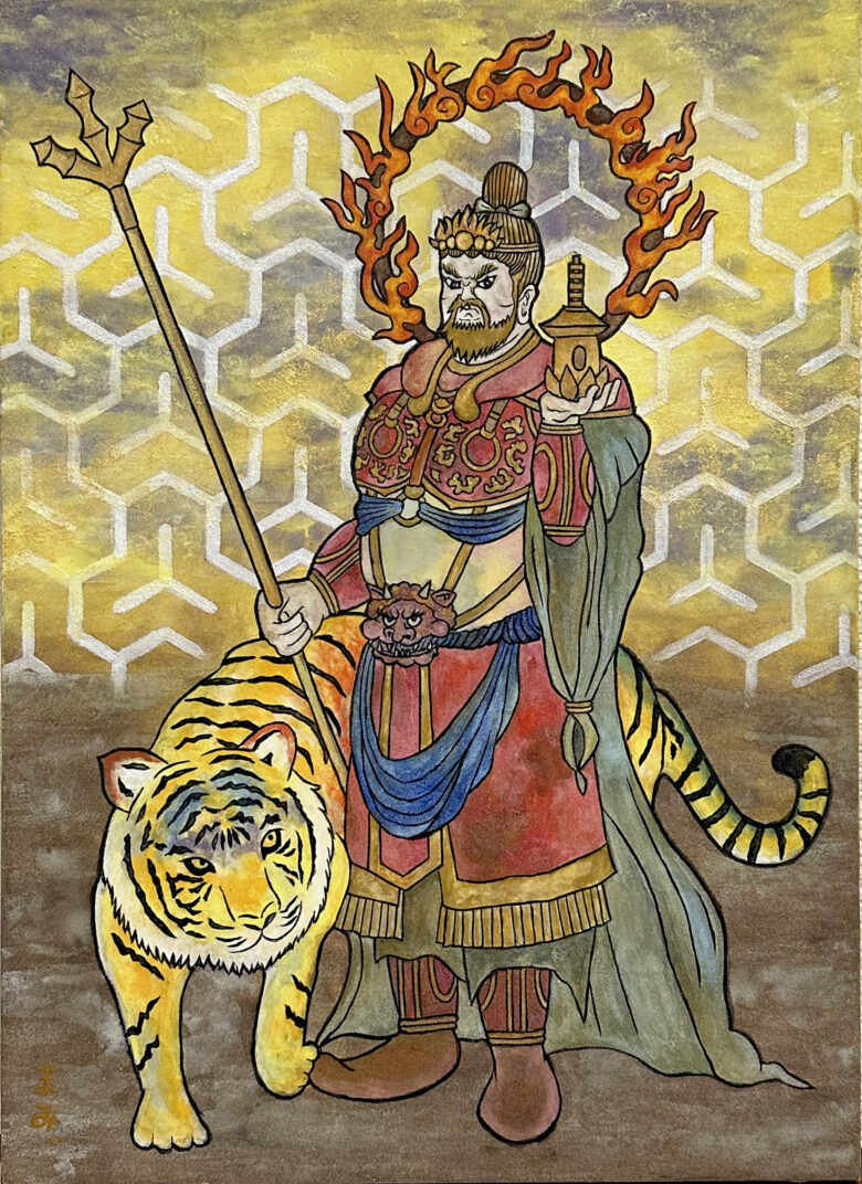 22 毘沙門天と寅 - 間宮一樹｜あなたの画家・経営軍師