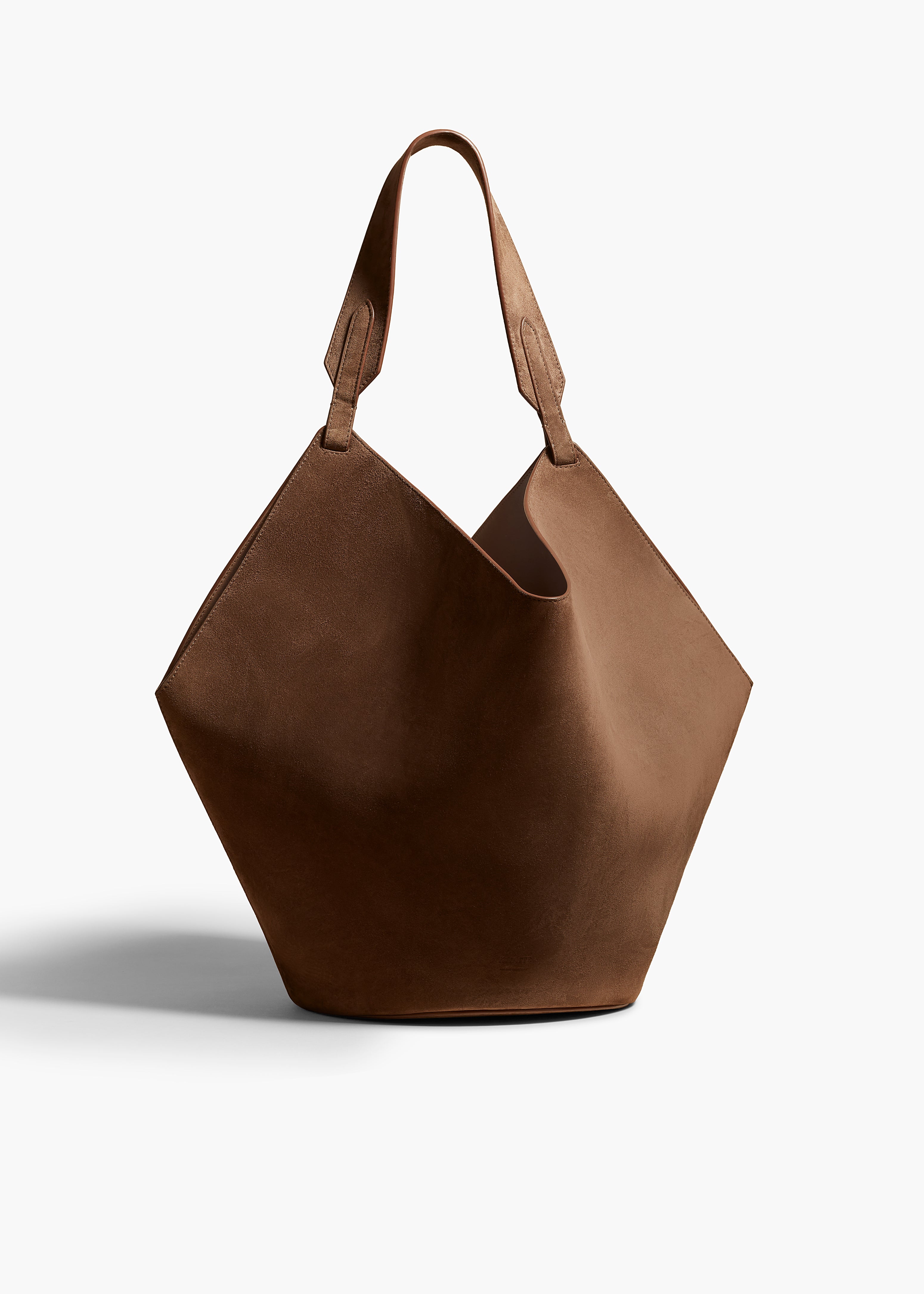 Medium Lotus Tote in Cedar Suede – KHAITE
