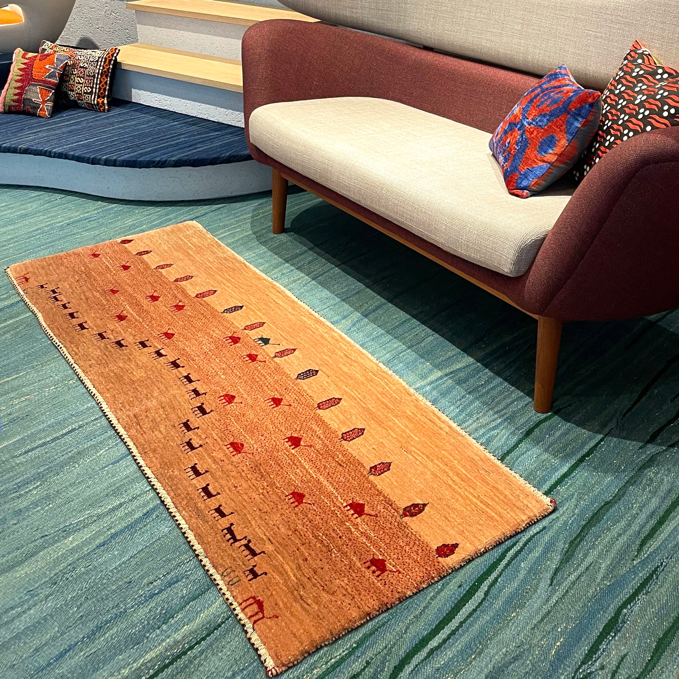 遊牧民の絨毯 】Zollanvari ゾランヴァリ ギャッベ 177×58㎝ (No.05108