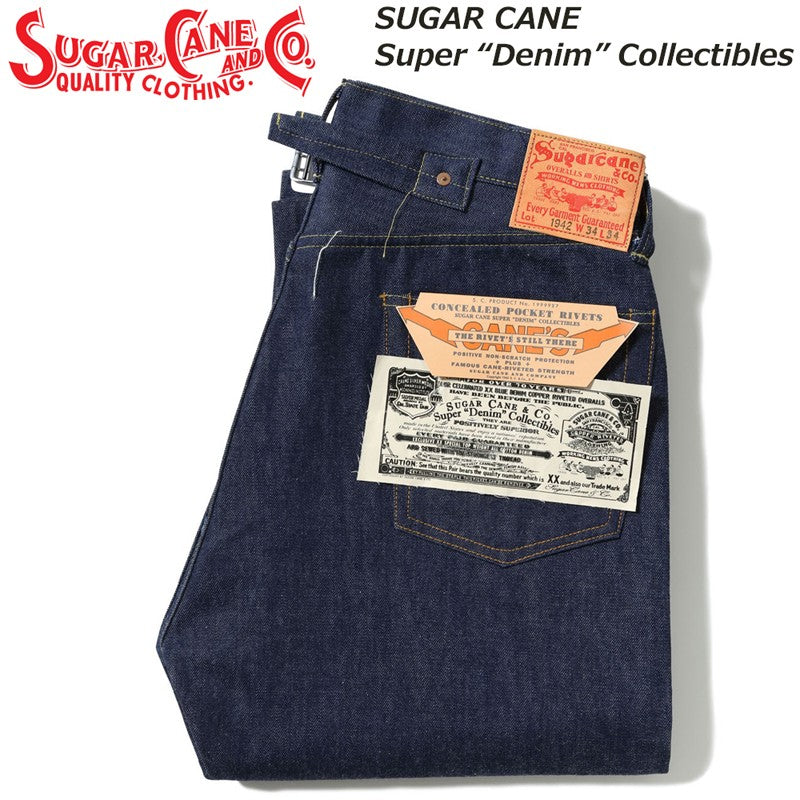 SUGAR CANE 1942 model Blue Denim Overalls SC49005 | Klaxon Denim