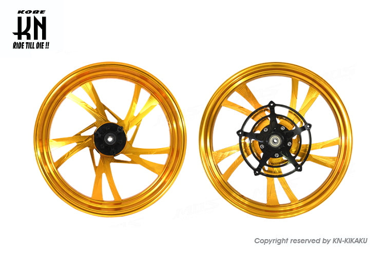 MOS 鍛造アルミホイール前後セット【GSX125/150】ゴールド – kn926-net