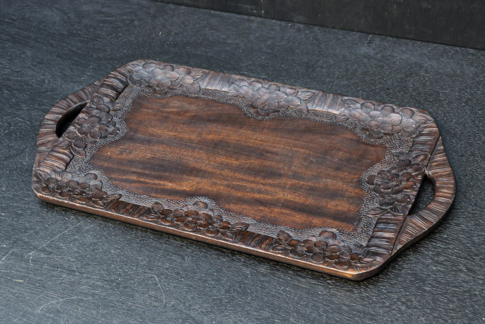 軽井沢彫の桜彫刻が華を添える角盆 DC8920 – 古福庵 [ KOFUKUAN