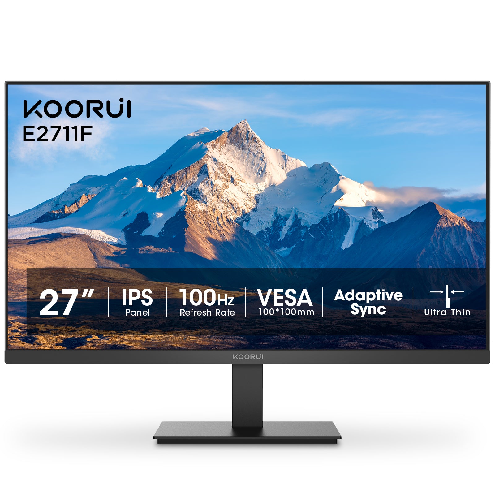 Koorui 27 Inch FHD 100Hz IPS Monitor with Adaptive Sync & Eye Care