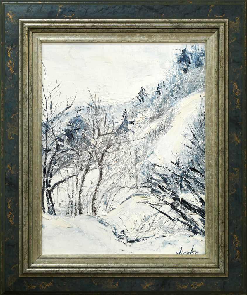 巨匠 小絲源太郎『山寺』油彩 カンヴァス F6 原画 真作保証 1点もの 鬼