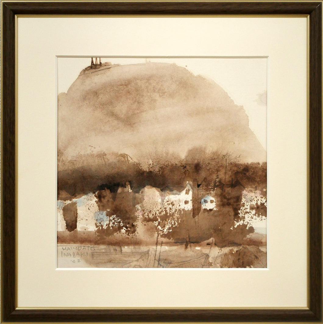 真作保証 稲垣孝二 「合体」 油彩30号 日動画廊取扱大作作品 タトウ箱