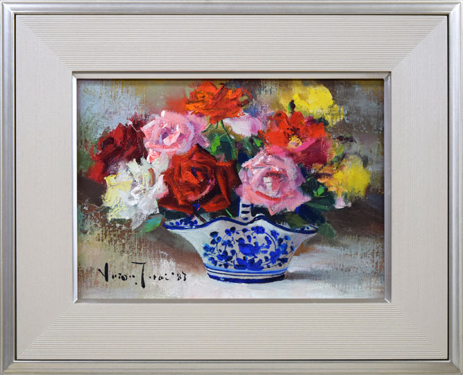 田渕眞兒 油絵 油彩画 薔薇シリーズ 花 No.8+s 田渕眞兒 油絵 油彩画