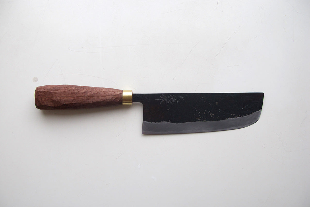 鍛冶職人 赤畠大徳 ｜ 黒打菜切包丁 165mm