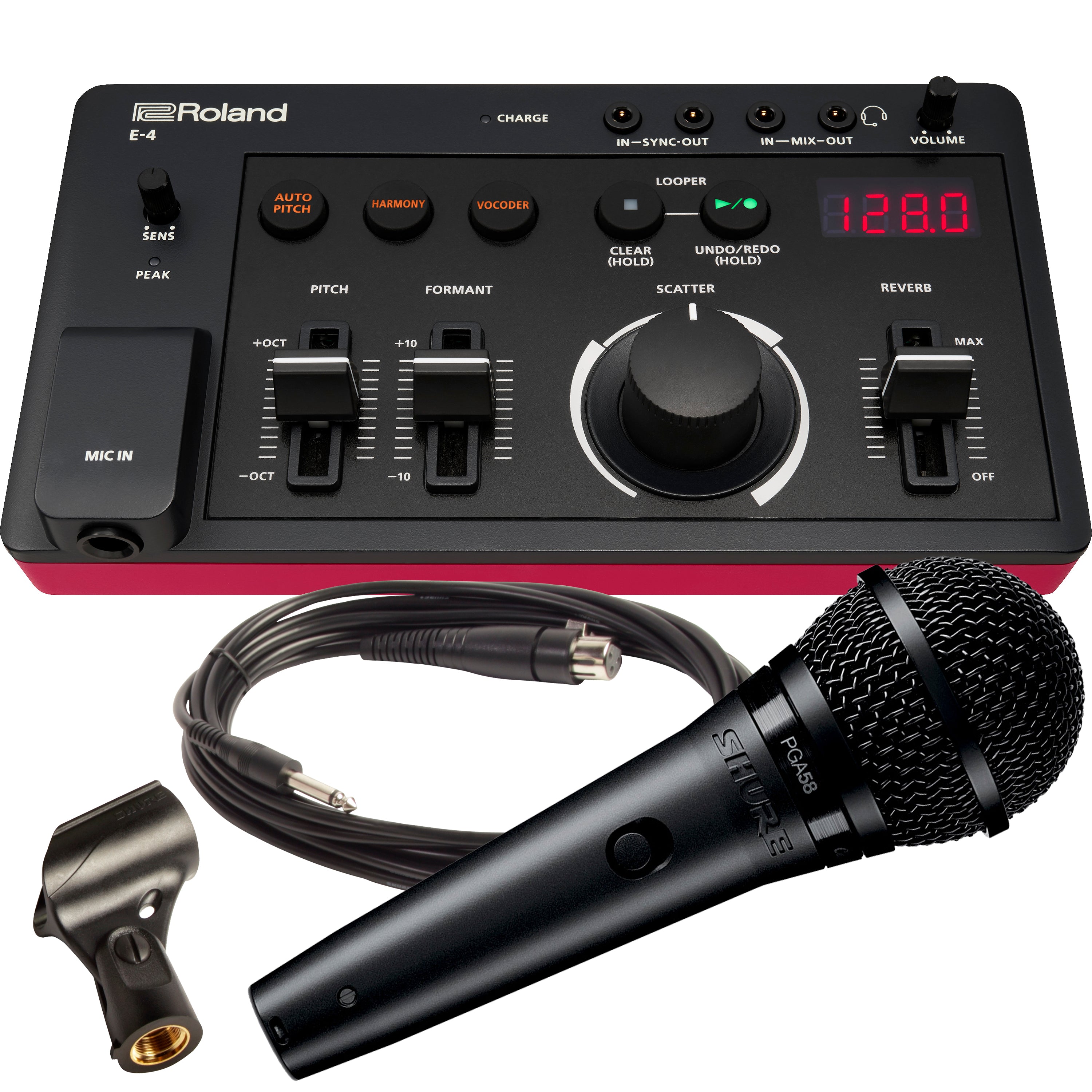 Roland Aira Compact E-4 Voice Tweaker MICROPHONE RIG – Kraft Music