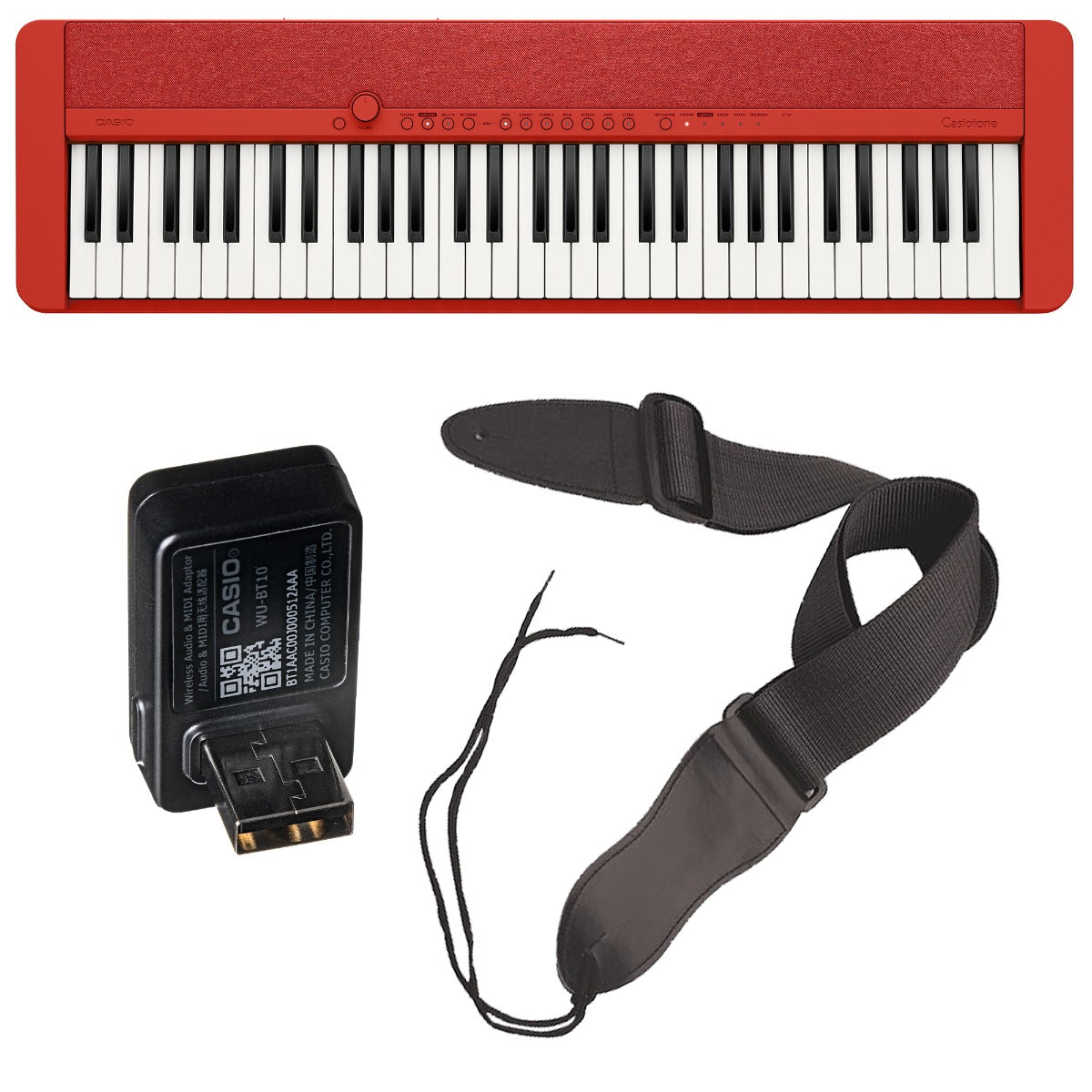 Casio Casiotone CT-S1 Portable Keyboard - Red WIRELESS PAK – Kraft