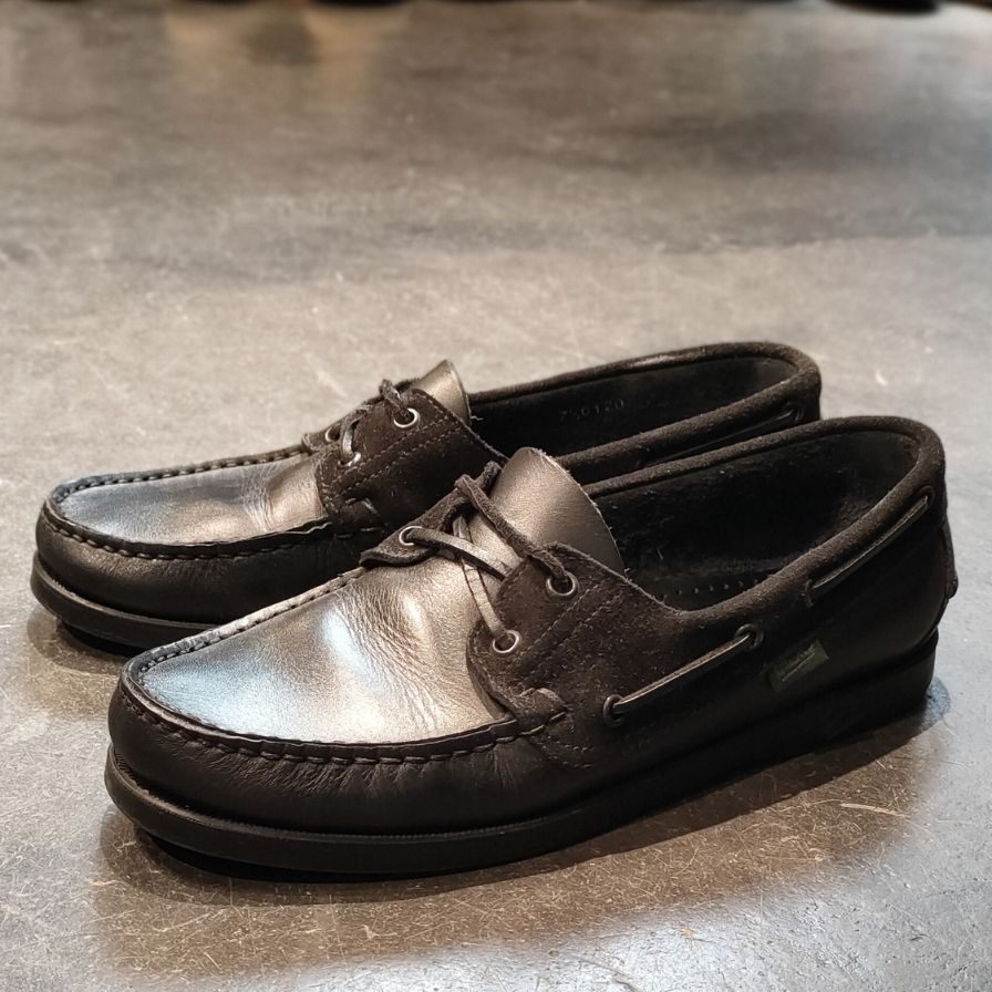 PARABOOT】パラブーツ デッキシューズ カーフスエードコンビ ブラック