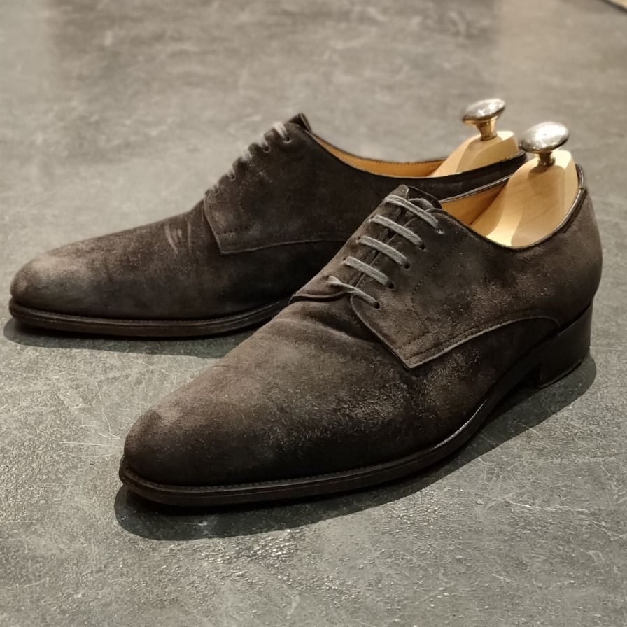 JOHN LOBB】ジョンロブ 5アイレット ダービー スエード グレー サイズ
