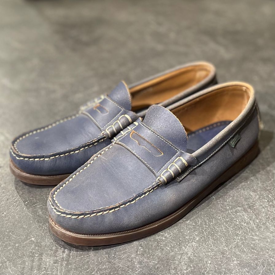 PARABOOT】パラブーツ コロー ローファー クラックレザー ネイビー