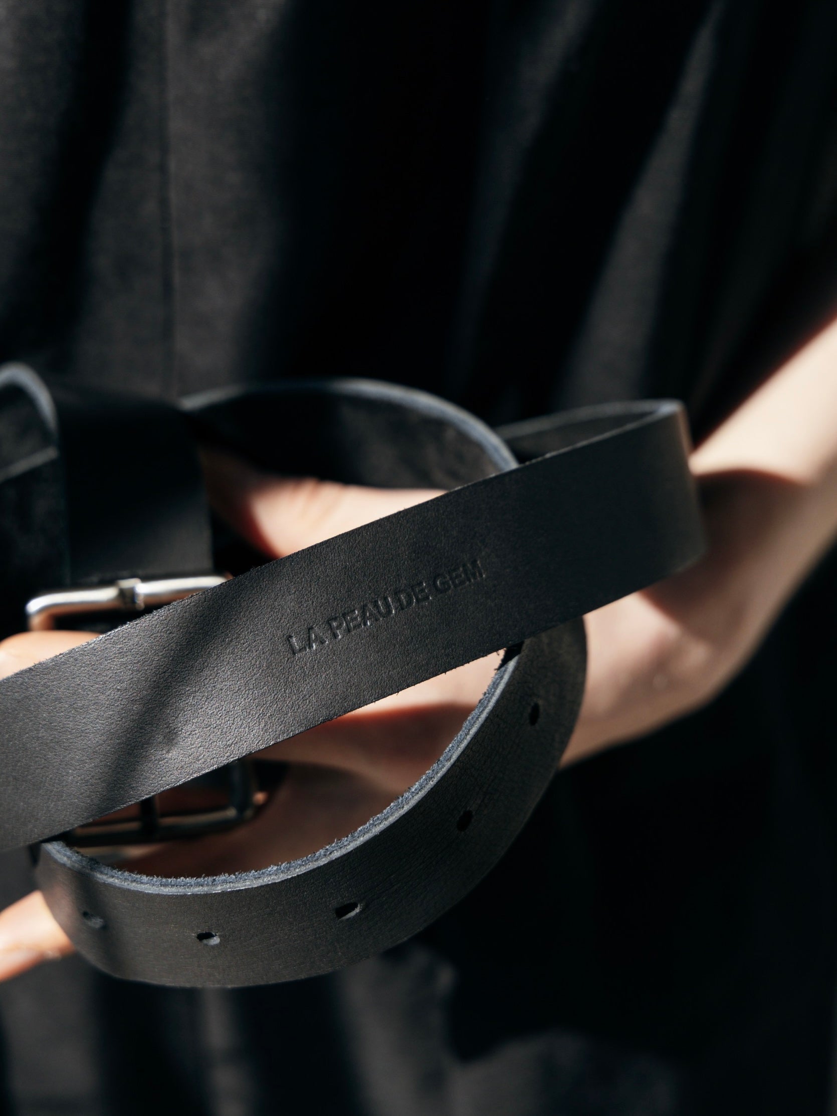 double face leather belt – LA PEAU DE GEM