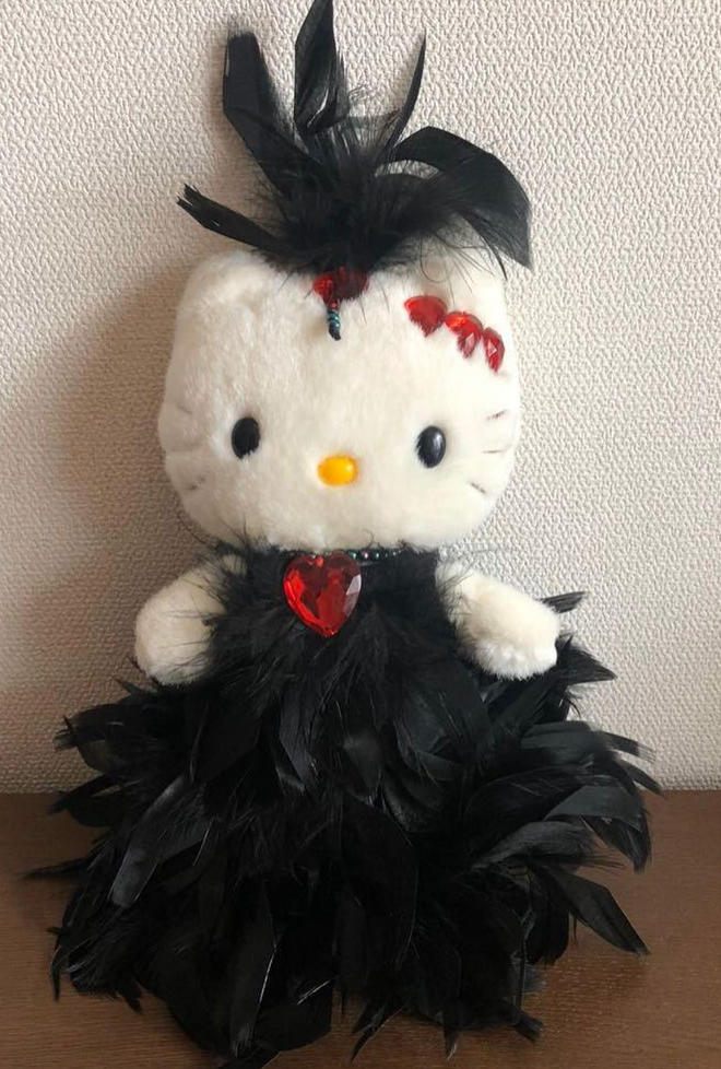 Sanrio 2000 Hello Kitty Vivitix Girls Real Black Feather 8
