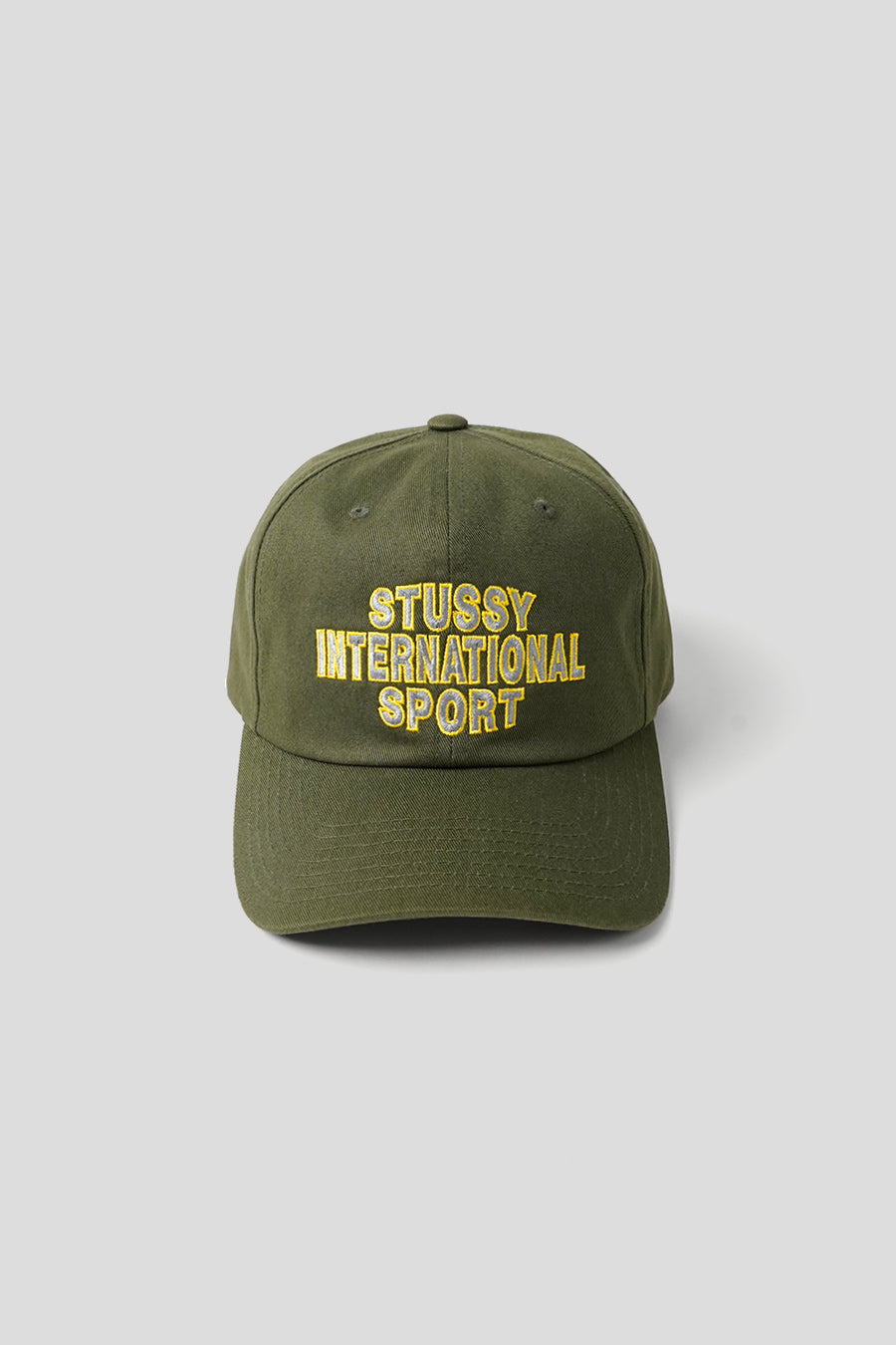 Stussy - DARK OLIVE MID-DEPTH INTERNATIONAL SPORT STRAPBACK CAP