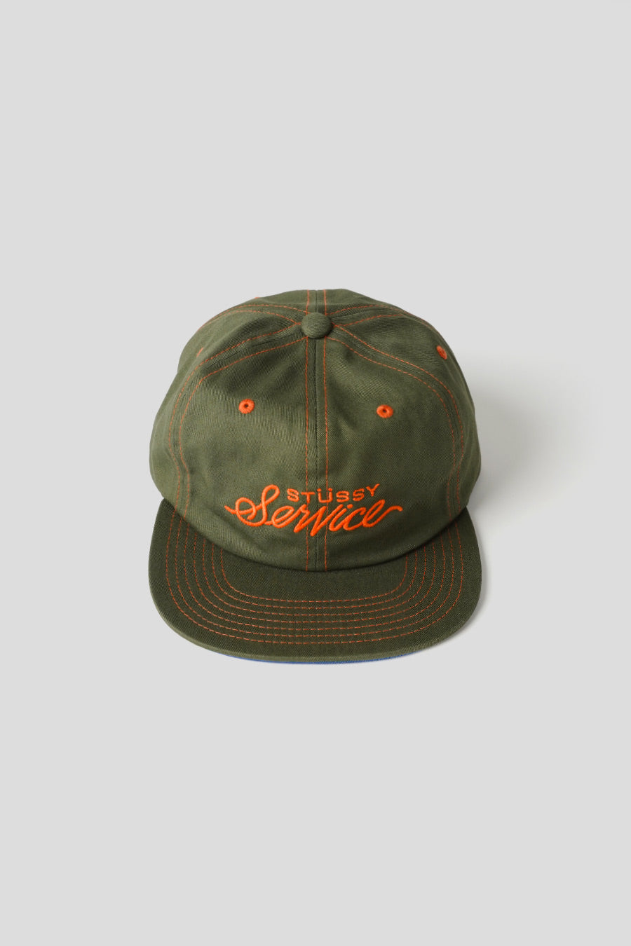 Stussy - DEEP OLIVE MID-DEPTH SERVICE STRAPBACK CAP – LE LABO STORE