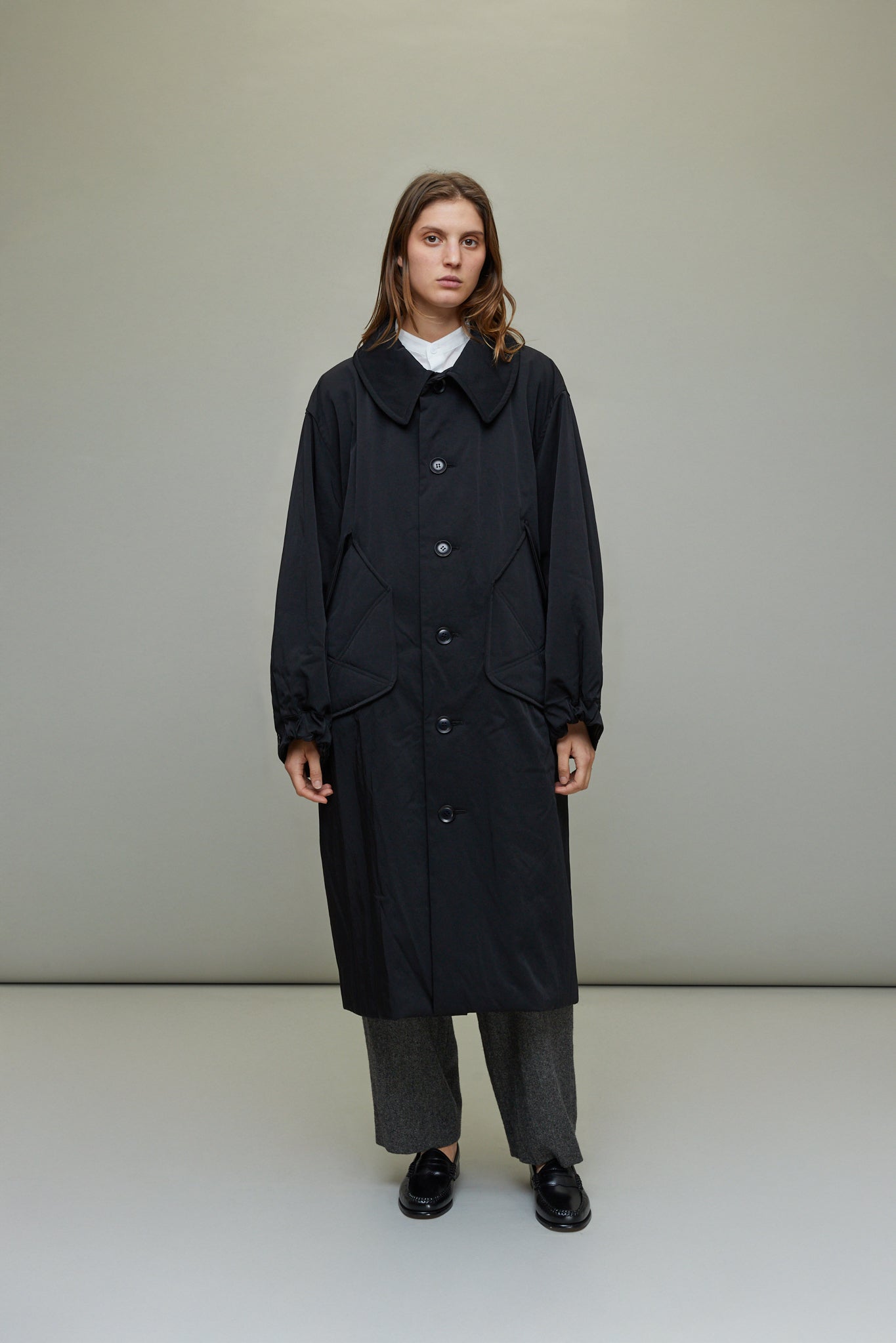 NY/ Chino Cloth Big Pocket Coat in Black – L'ENSEMBLE