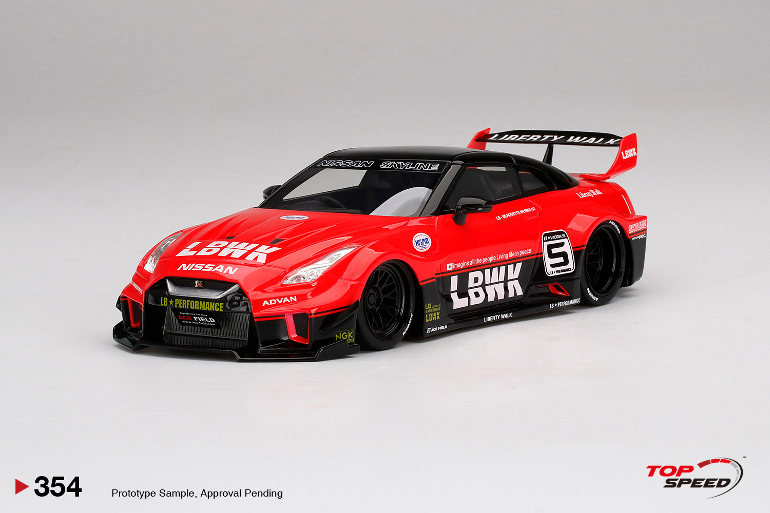 TopSpeed - 1/18 Nissan GTR (Red/Black) – Liberty Walk Europe