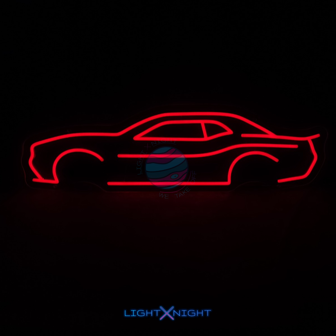 Dodge Challenger Silhouette Neon Sign – Light X Night