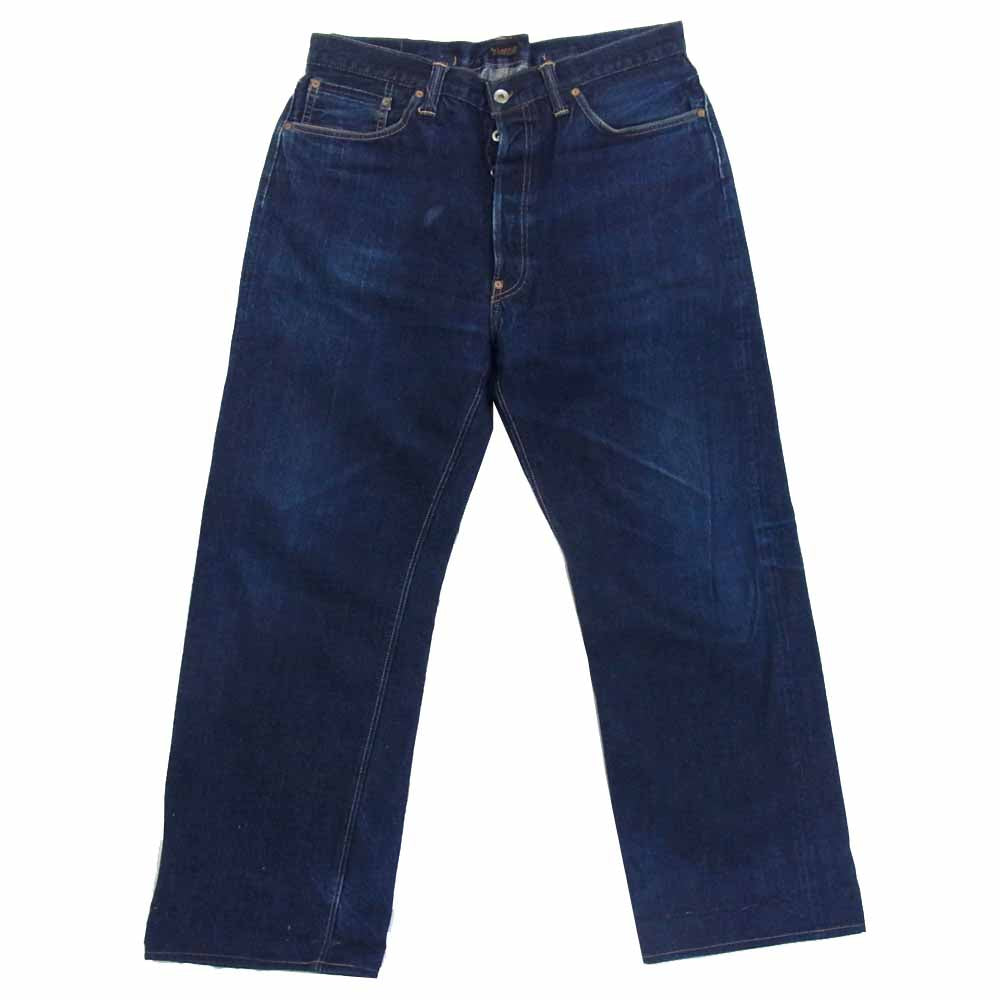 AT LAST アットラスト シンチバック付き デニムパンツ インディゴ