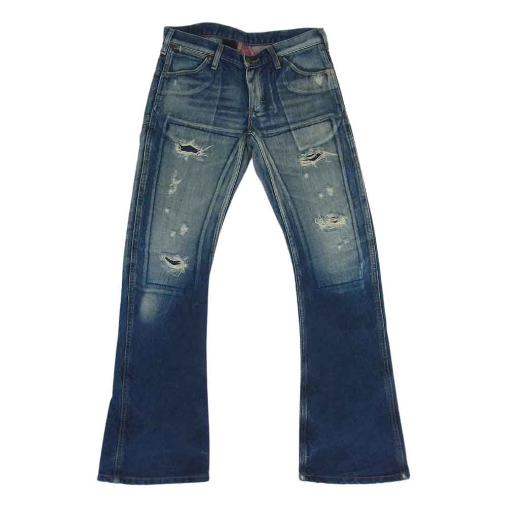 AKM エイケイエム × Wrangler ラングラー S1061 ダメージ加工 デニム