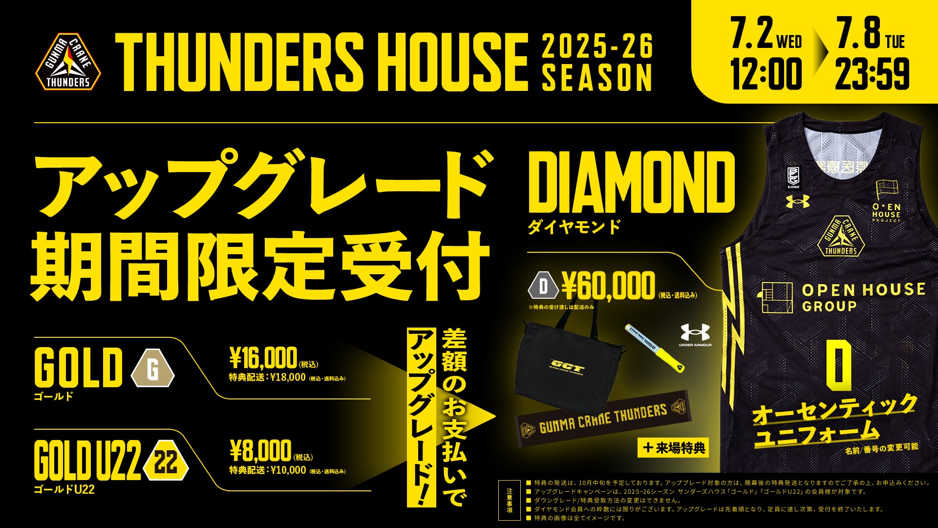 2025ｰ26シーズン サンダーズハウス 「ダイヤモンド」アップグレード