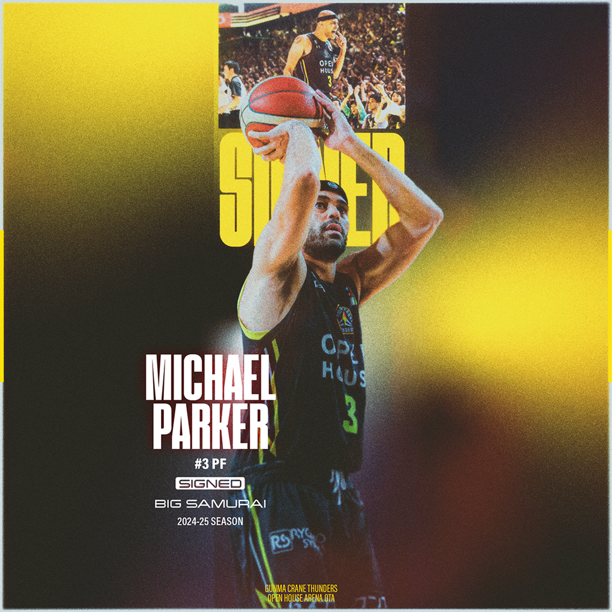 マイケル・パーカー選手 2024-25シーズン 選手契約(継続)合意の